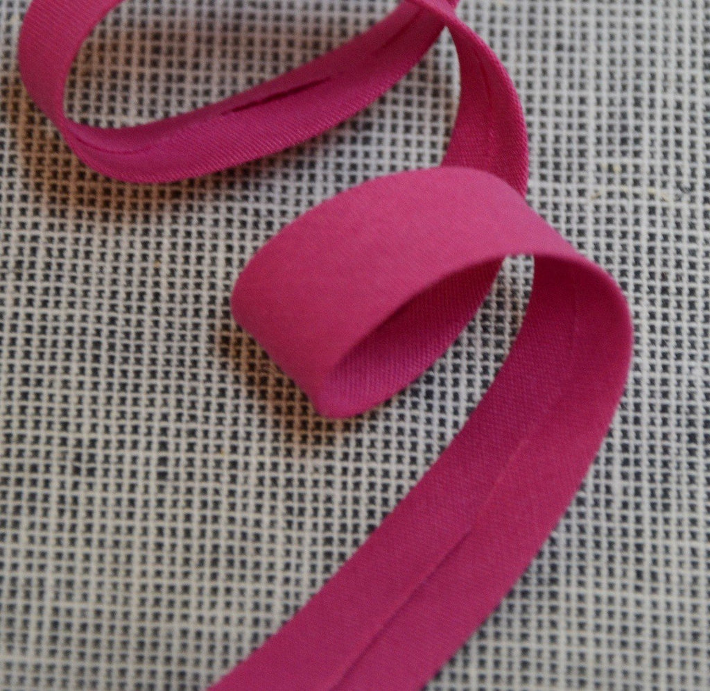 The Eternal Maker Ribbon and Trims Bias Binding Solid Dark Rose - 13mm