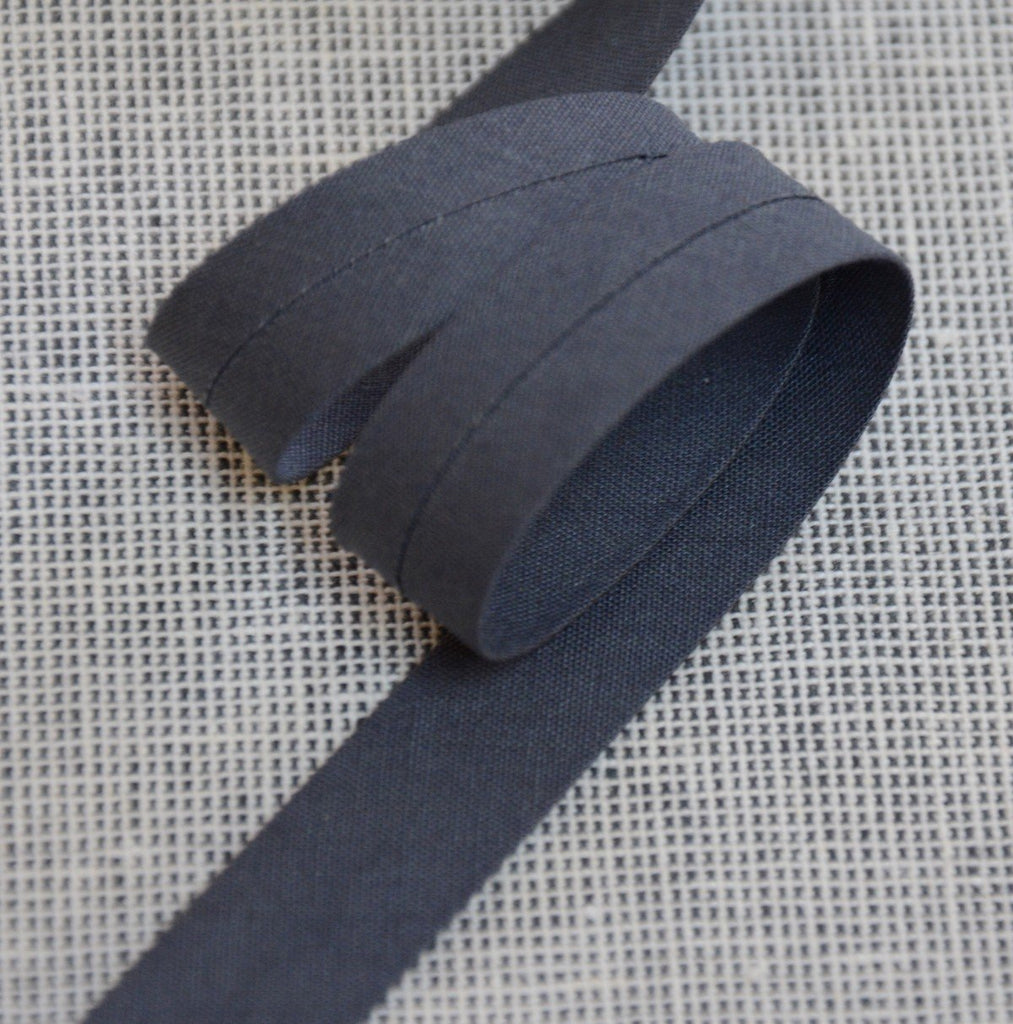The Eternal Maker Ribbon and Trims Bias Binding Solid Slate - 13mm