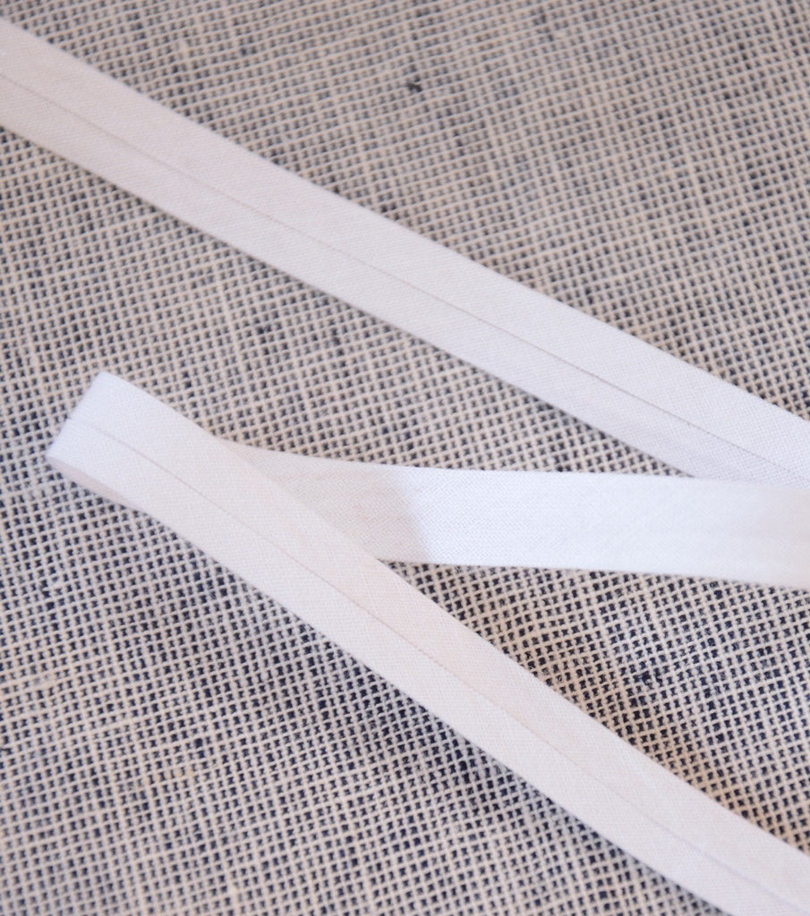 The Eternal Maker Ribbon and Trims Bias Binding - White - 14mm