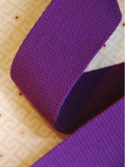 The Eternal Maker Ribbon and Trims Cotton Webbing Tape - 40mm/ 1.5” - Purple - by 1/2m