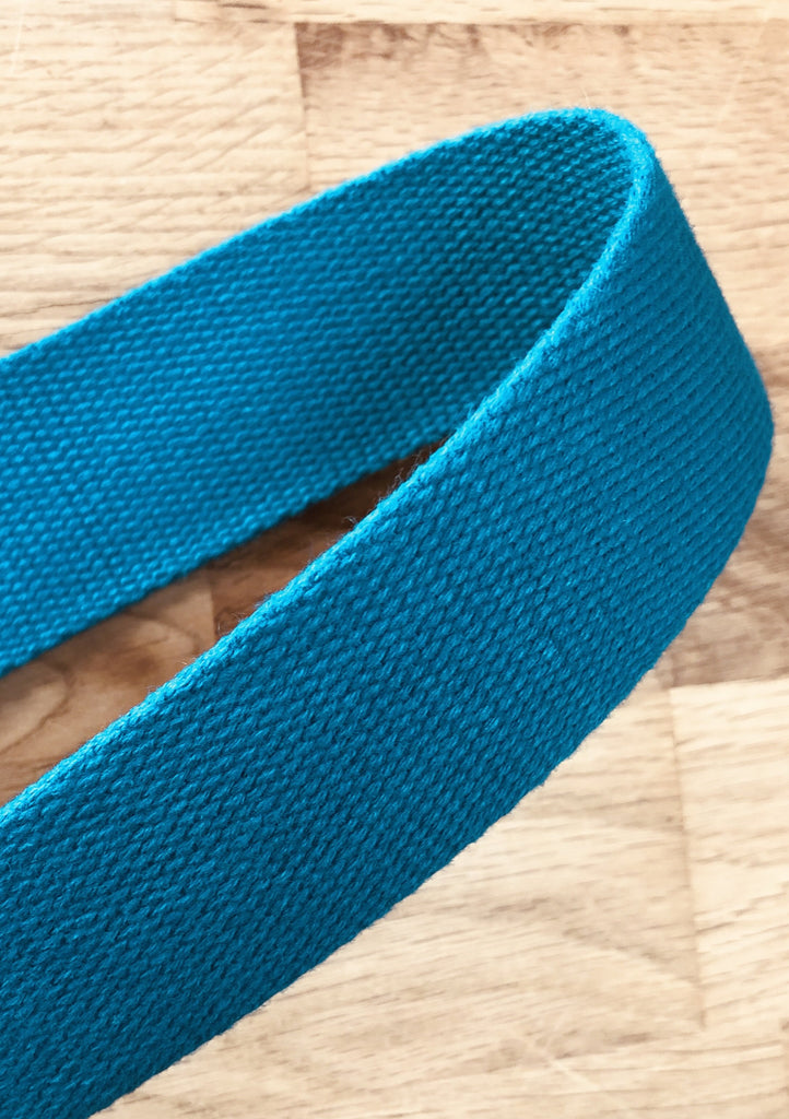 The Eternal Maker Ribbon and Trims Cotton Webbing Tape - 40mm/ 1.5” - Teal - by 1/2m