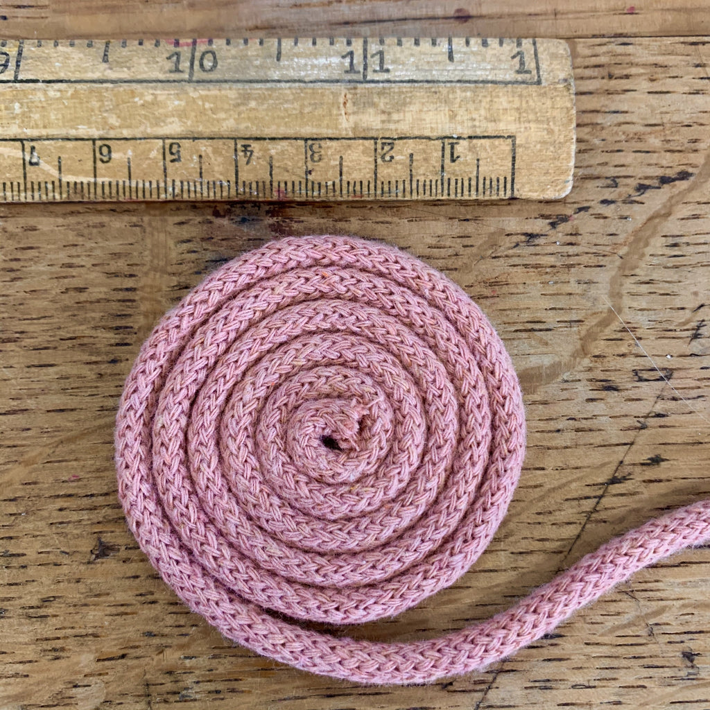 The Eternal Maker Ribbon and Trims Dusty Rose - 5mm Recycled Cotton Drawstring Cord