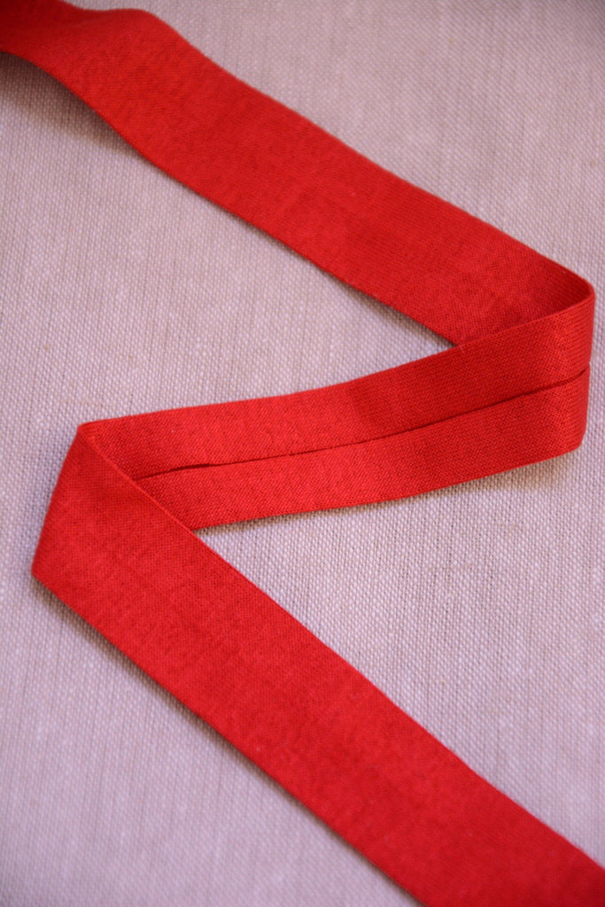 The Eternal Maker Ribbon and Trims Jersey Binding - 20mm - Red 71 - by the 50cm