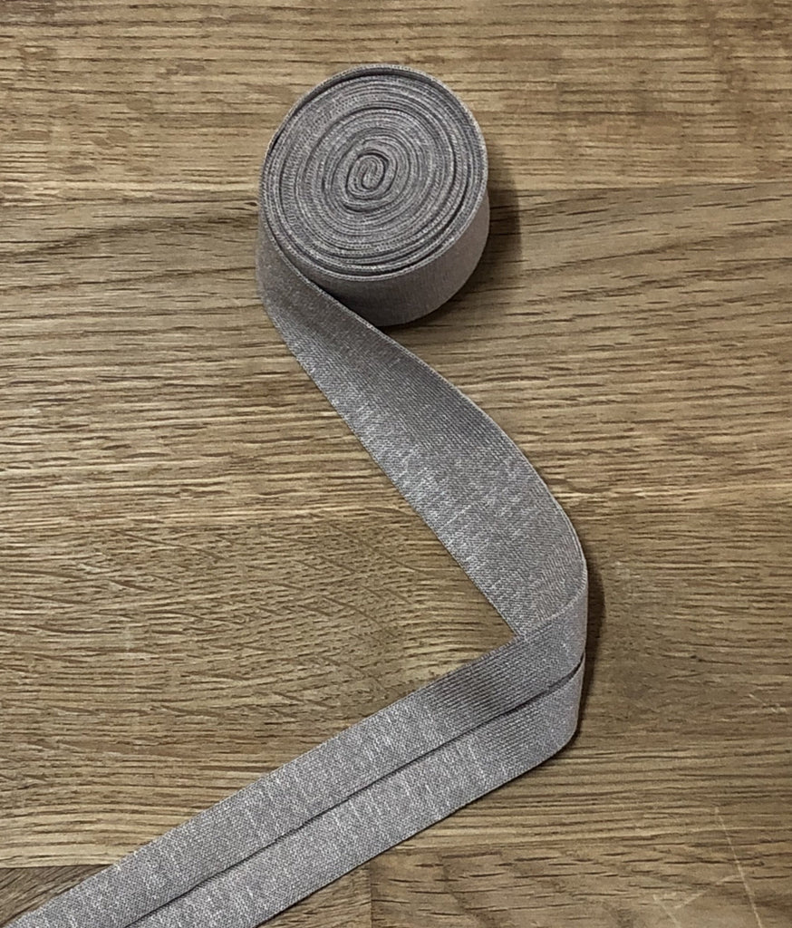 The Eternal Maker Ribbon and Trims Jersey Binding - 20mm - Taupe 45 - by the 50cm