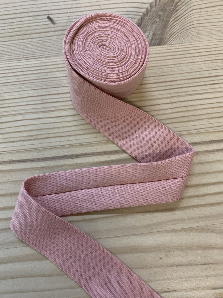 The Eternal Maker Ribbon and Trims Jersey Binding (Cotton) - 20mm - Dusty Rose 77 - by 50cm
