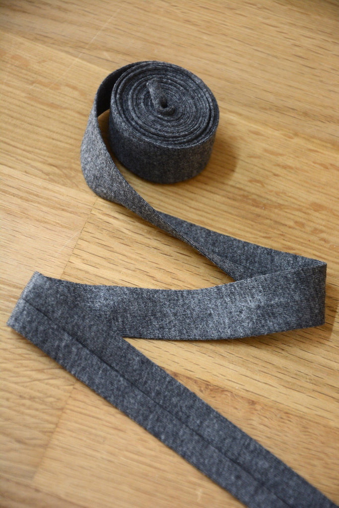 The Eternal Maker Ribbon and Trims Jersey Binding (Cotton) - 20mm - Smoke 38 - per 50cm