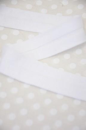 The Eternal Maker Ribbon and Trims Jersey Binding (cotton) - 20mm - White 1 - by 50cm
