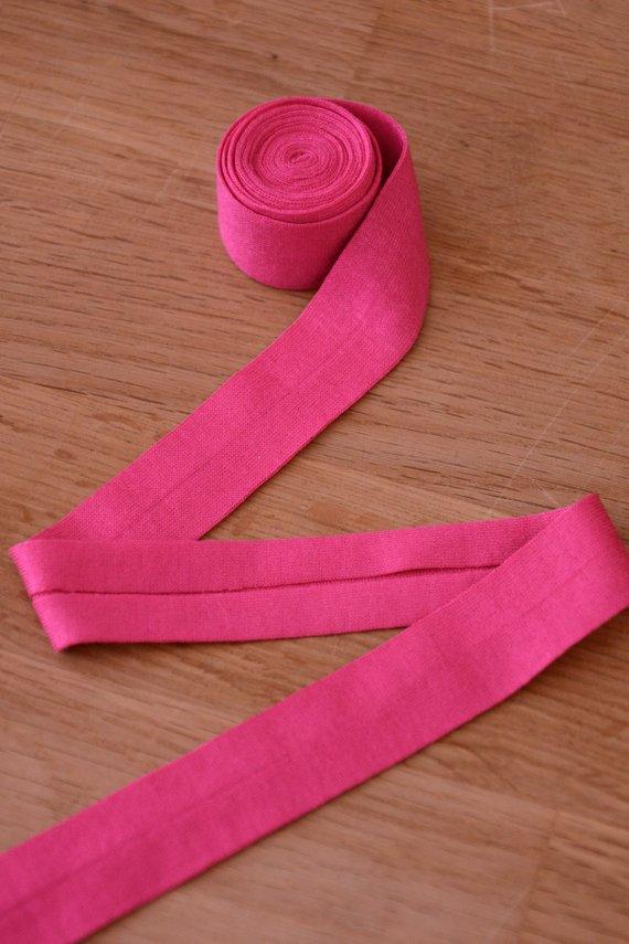 The Eternal Maker Ribbon and Trims Jersey Binding (Viscose) - 20mm - Hot Pink 78 - by the 50cm