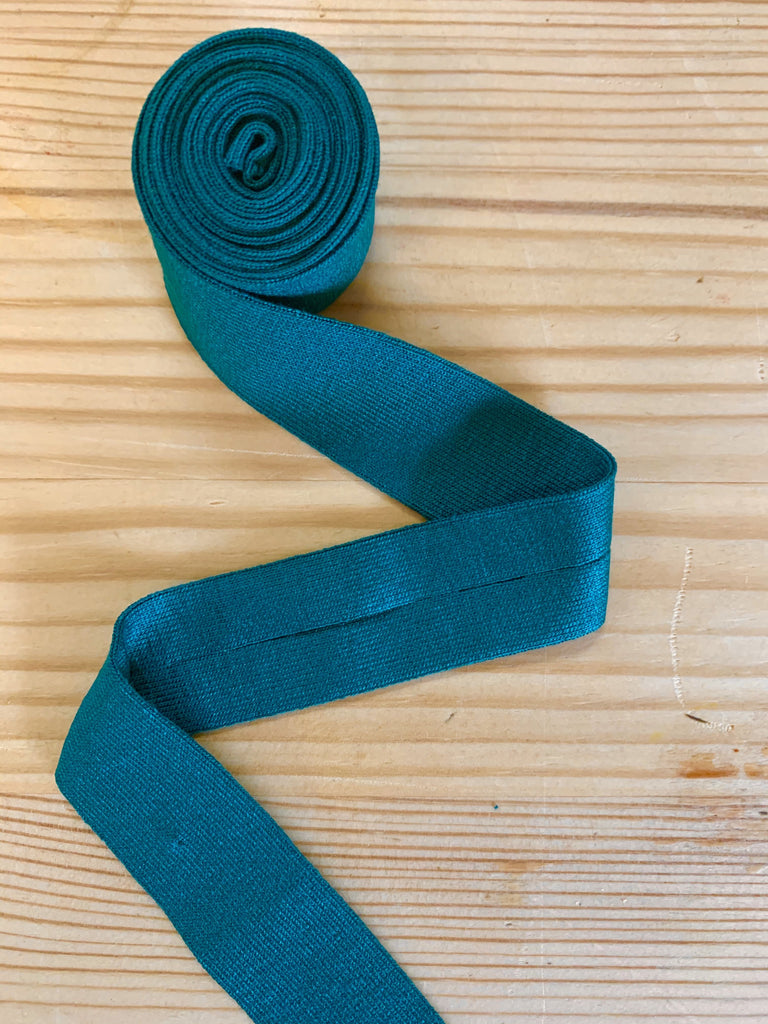 The Eternal Maker Ribbon and Trims Jersey Binding (Viscose) - 20mm - Kingfisher 26 - by 50cm