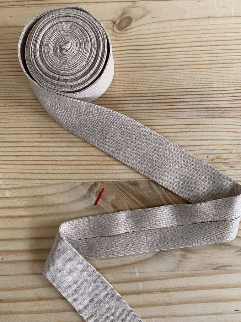The Eternal Maker Ribbon and Trims Jersey Binding (Viscose) - 20mm - Light Fawn 41 - by 50cm