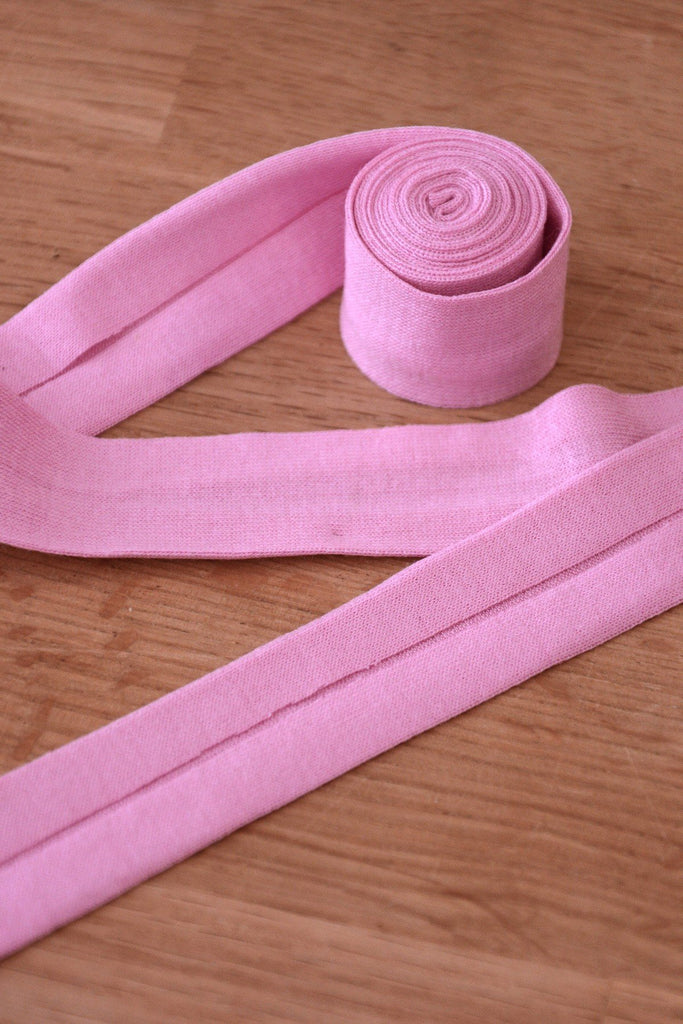 The Eternal Maker Ribbon and Trims Jersey Binding (Viscose) - 20mm - Light Pink 75 - by the 50cm