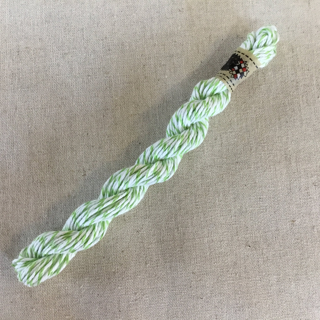 The Eternal Maker Ribbon and Trims Lime/White Traditional Baker's Twine - 10 metre skein