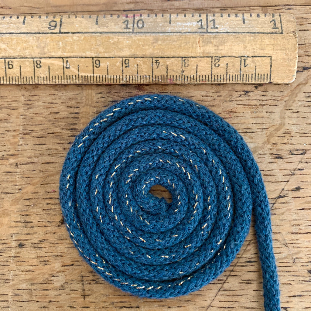 5mm Round Braided Cotton Cord/Rope - Grey Marl