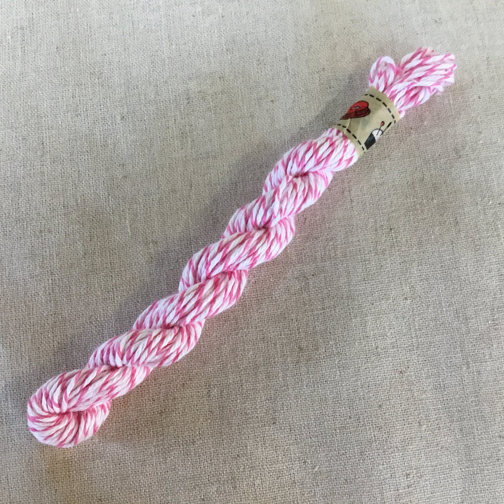 The Eternal Maker Ribbon and Trims Pink/White Traditional Baker's Twine - 10 metre skein
