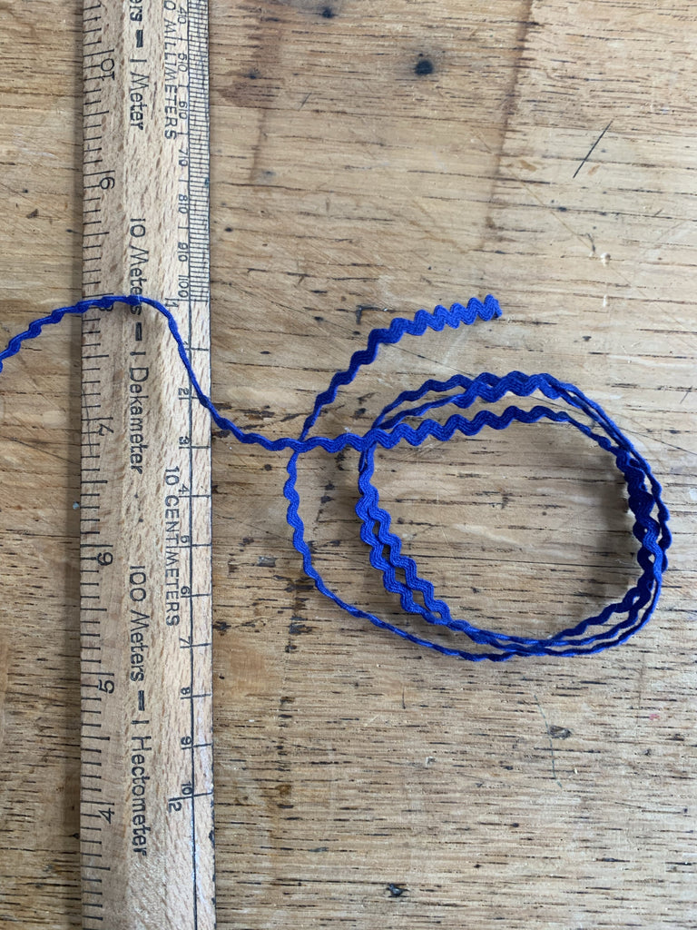 The Eternal Maker Ribbon and Trims Ric Rac - 3mm - Royal Blue