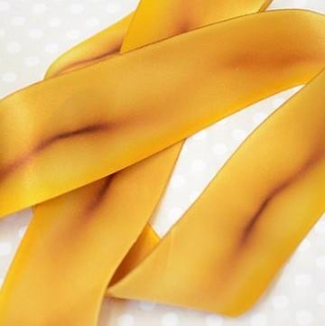 The Eternal Maker Ribbon and Trims Silk Ribbon - 30mm - Hand Dyed Mustard