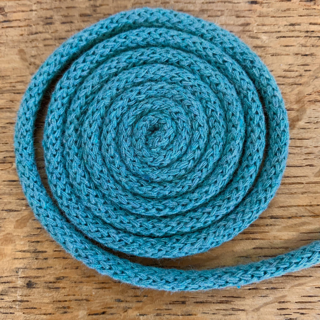 The Eternal Maker Ribbon and Trims Teal - 5mm Recycled Cotton Drawstring Cord