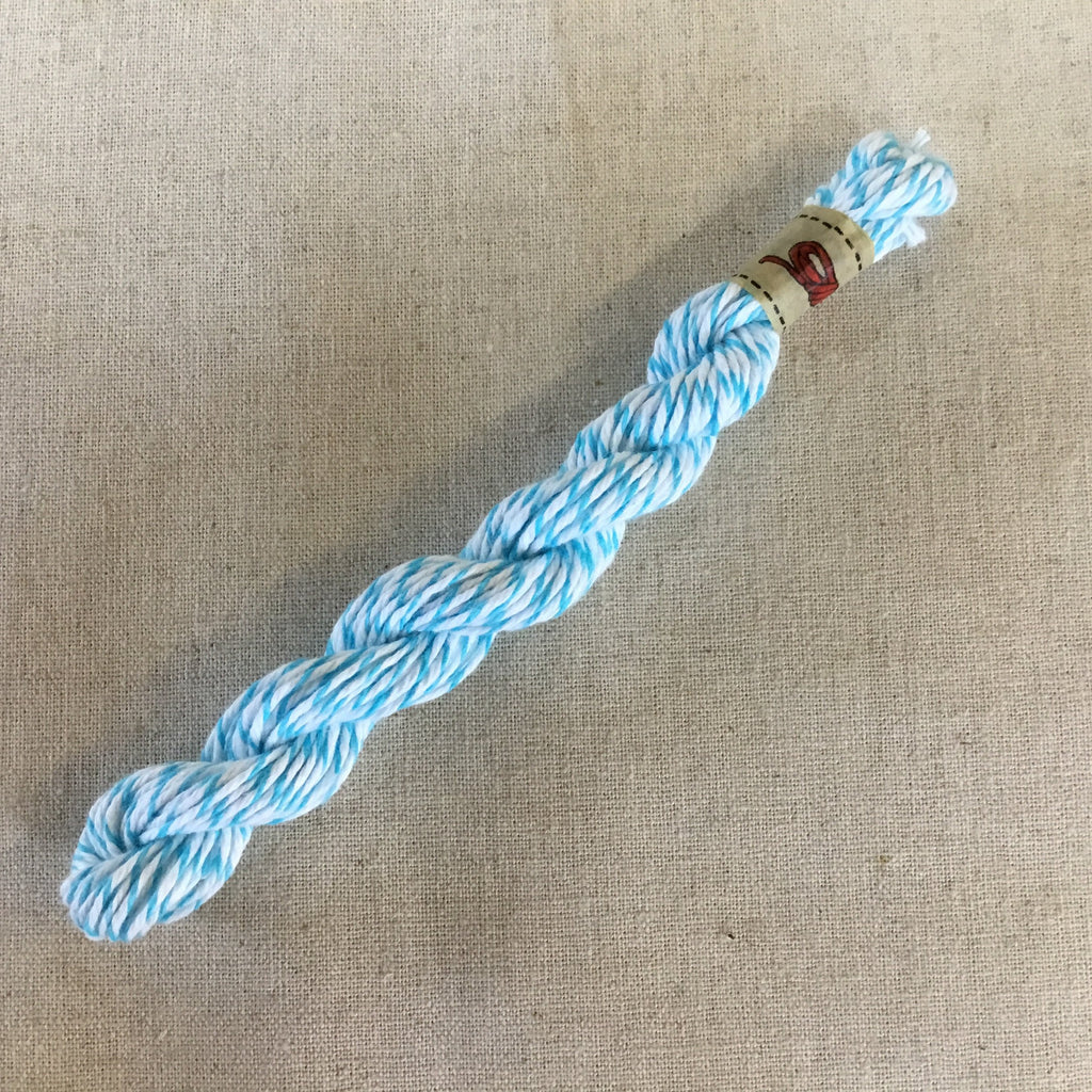 The Eternal Maker Ribbon and Trims Turquoise/White Traditional Baker's Twine - 10 metre skein