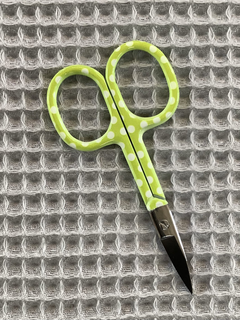 The Eternal Maker Scissors & Cutters Spotty Embroidery Scissors - Lime - Style 1