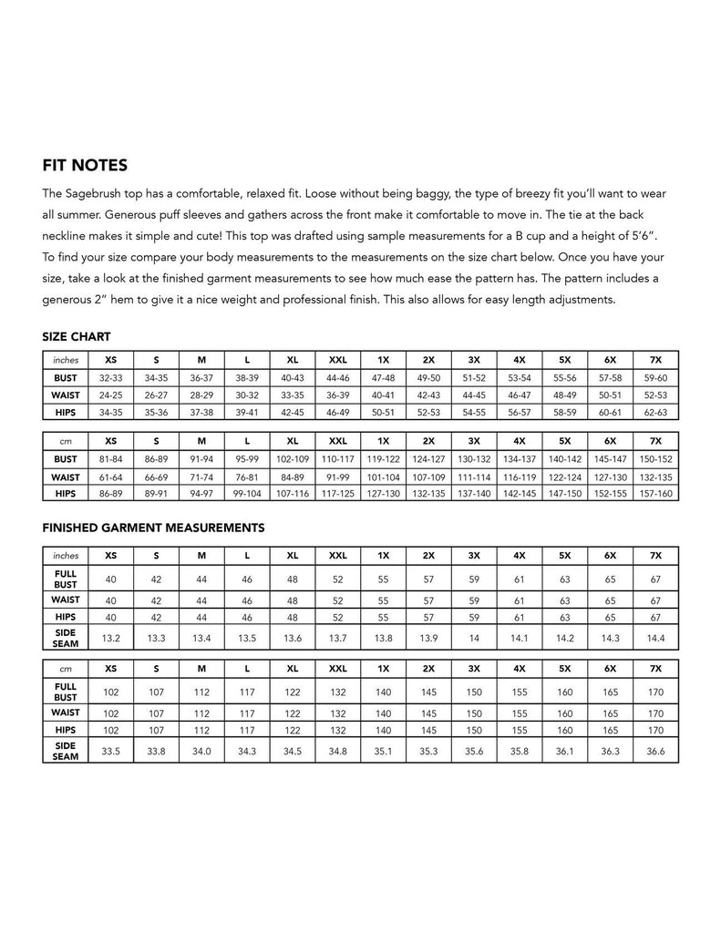 The Sagebrush Top - Friday Pattern Company - The Eternal Maker - UK Fabric Shop