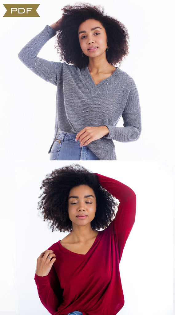 The Tabor V Neck - Sew House Seven - Digital Download Pattern - The Eternal Maker - UK Fabric Shop