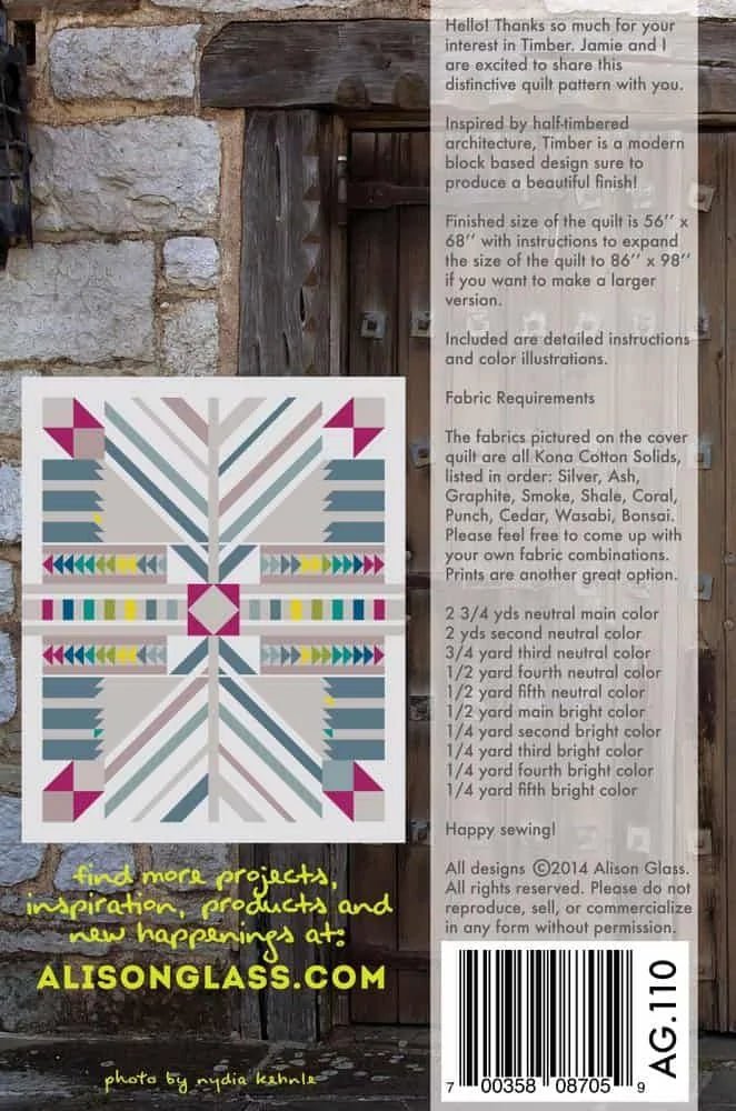 Timber Quilt Pattern by Jamie Naughton and Alison Glass - The Eternal Maker - UK Fabric Shop
