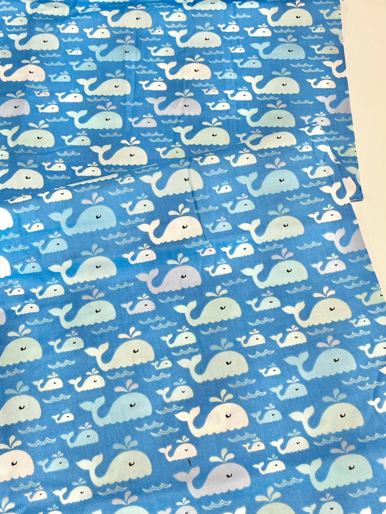 Timeless Treasures Fabric Whale Time - Timeless Treasures