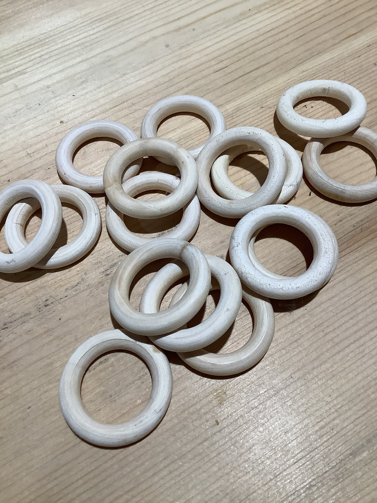 Trimits Craft Supplies Wooden Macrame Ring - 3.5cm
