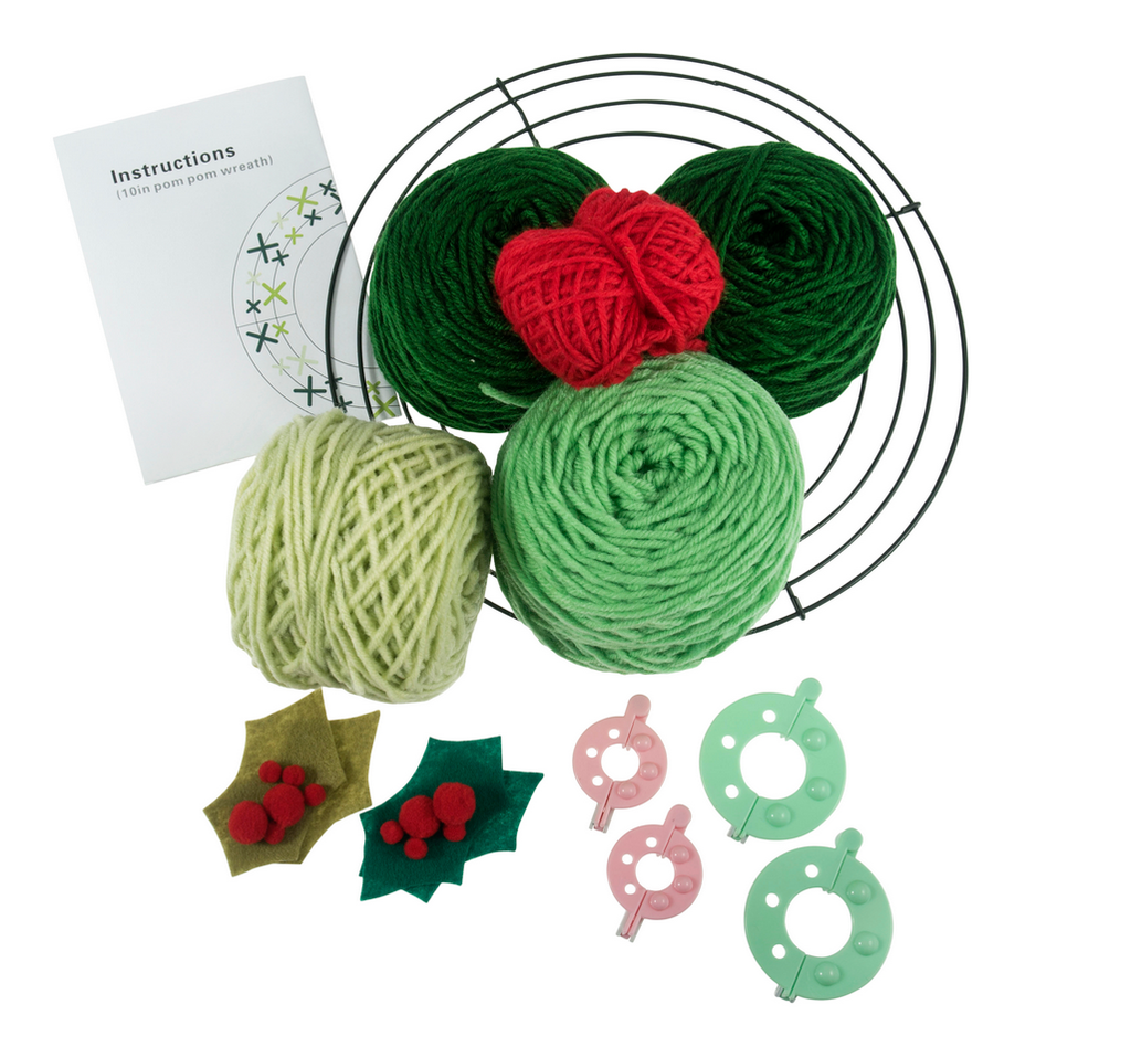 Trimits Kits Christmas Pom Pom Wreath Kit