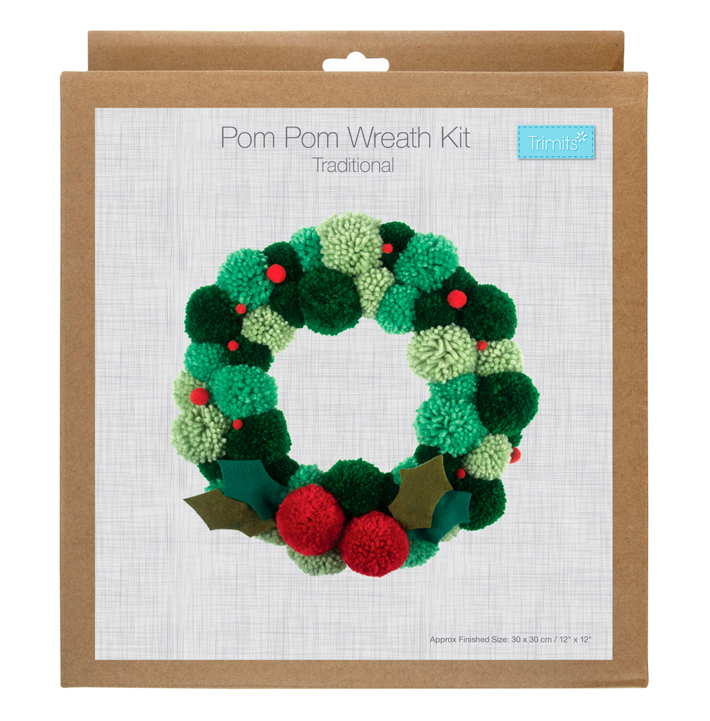 Trimits Kits Christmas Pom Pom Wreath Kit