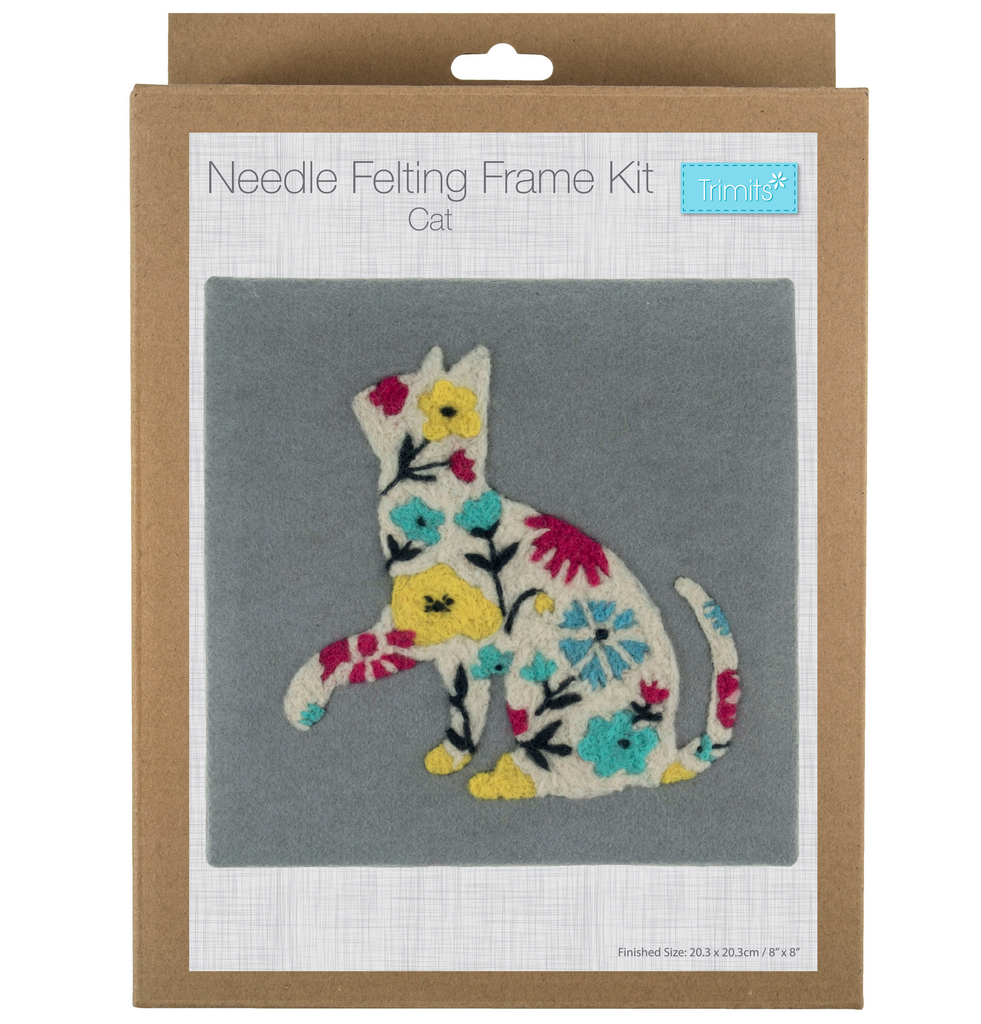 Trimits Kits Floral Cat - Needle Felting Kit