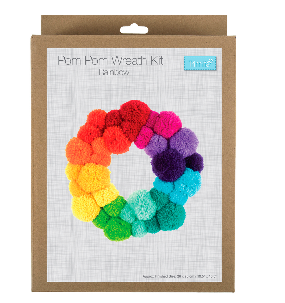 Trimits Kits Rainbow Pom Pom Wreath Kit