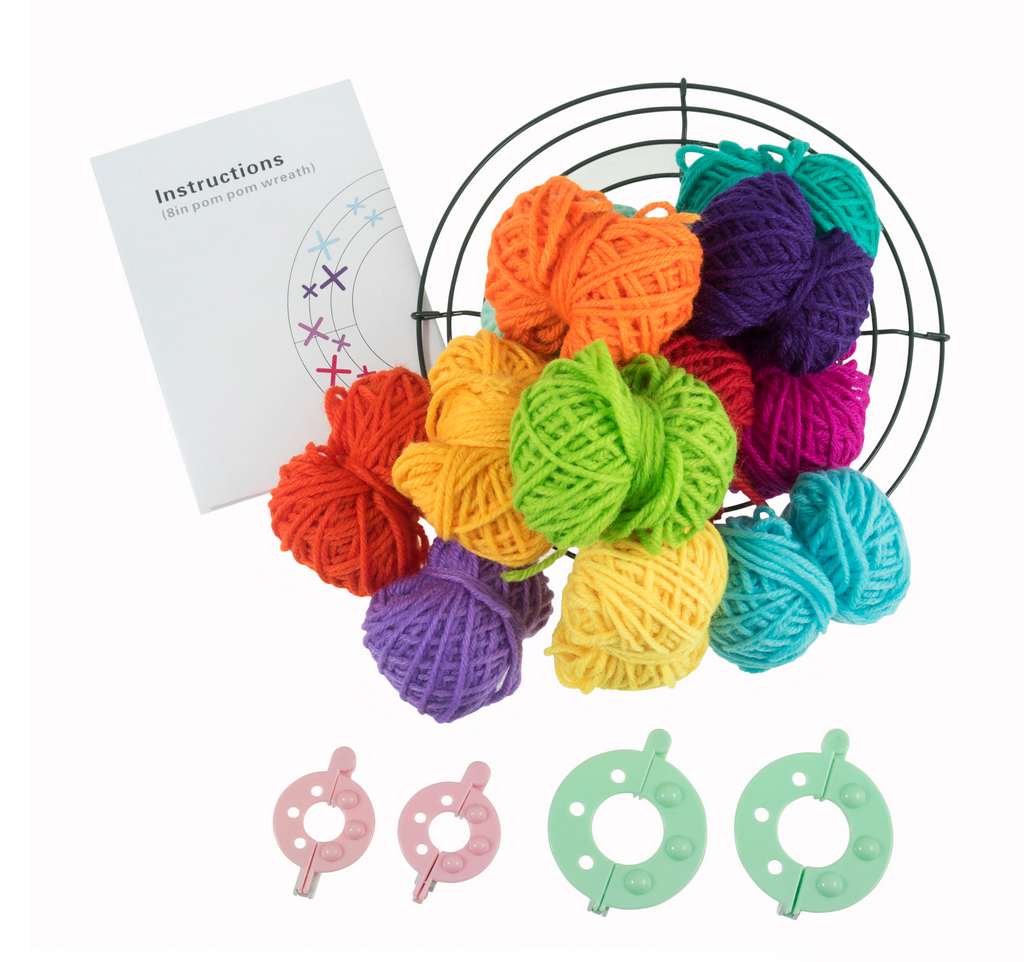 Trimits Kits Rainbow Pom Pom Wreath Kit