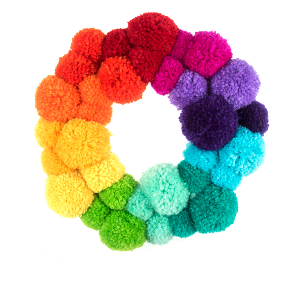 Trimits Kits Rainbow Pom Pom Wreath Kit