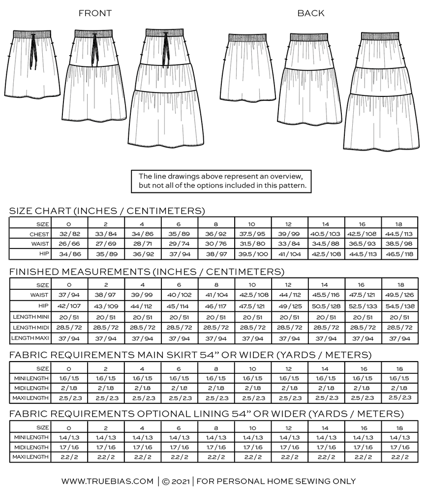 True Bias Dress Patterns Mave Skirt by True Bias Patterns