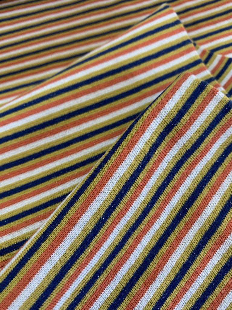 Tubular Rib Knit - Retro Sparkle Stripe - The Eternal Maker - UK Fabric Shop