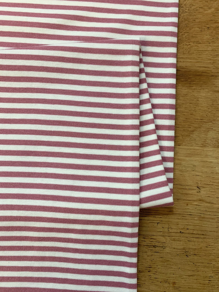Tubular Rib Knit - Rose Stripe - The Eternal Maker - UK Fabric Shop