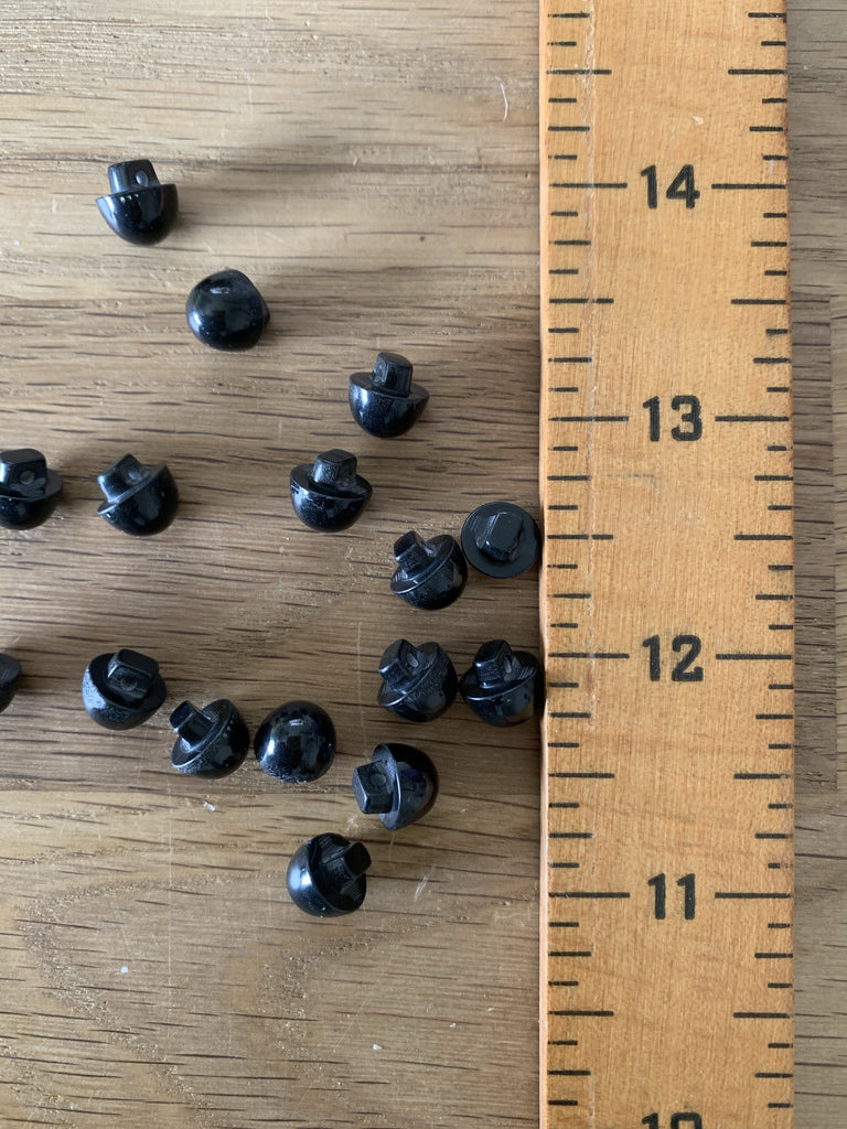 Unbranded Buttons Black High Shank Button - 8mm