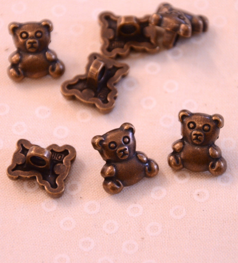 Unbranded Buttons Bronze Teddy Button 14mm