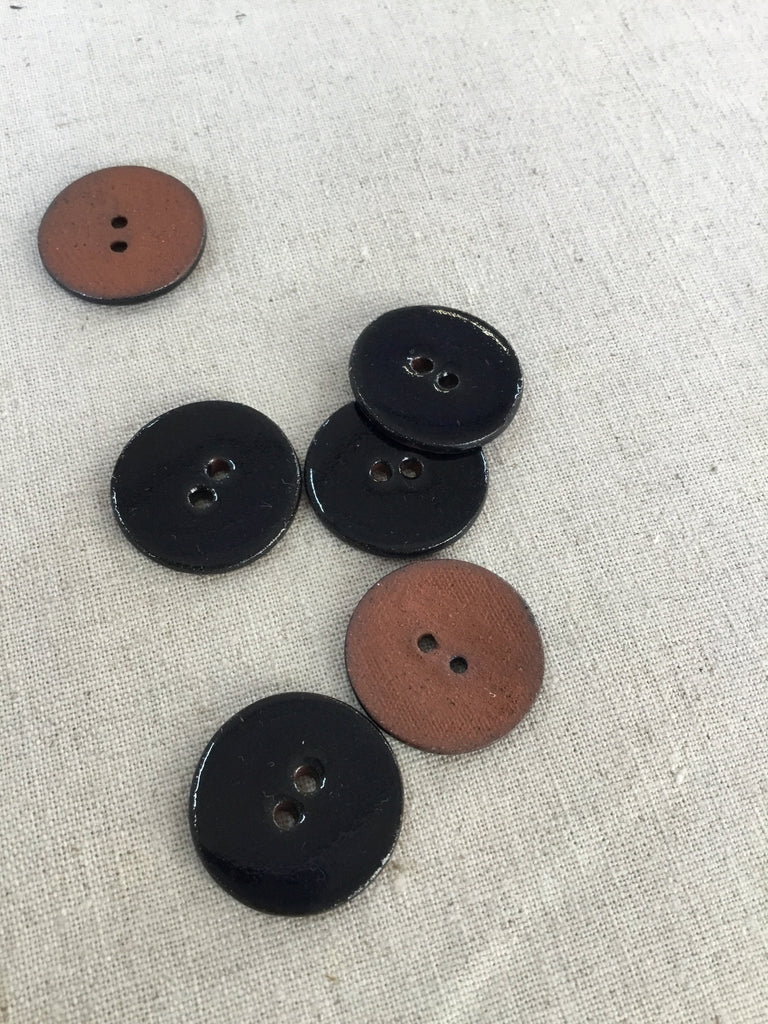 Unbranded Buttons Ceramic Button - 25mm - Black