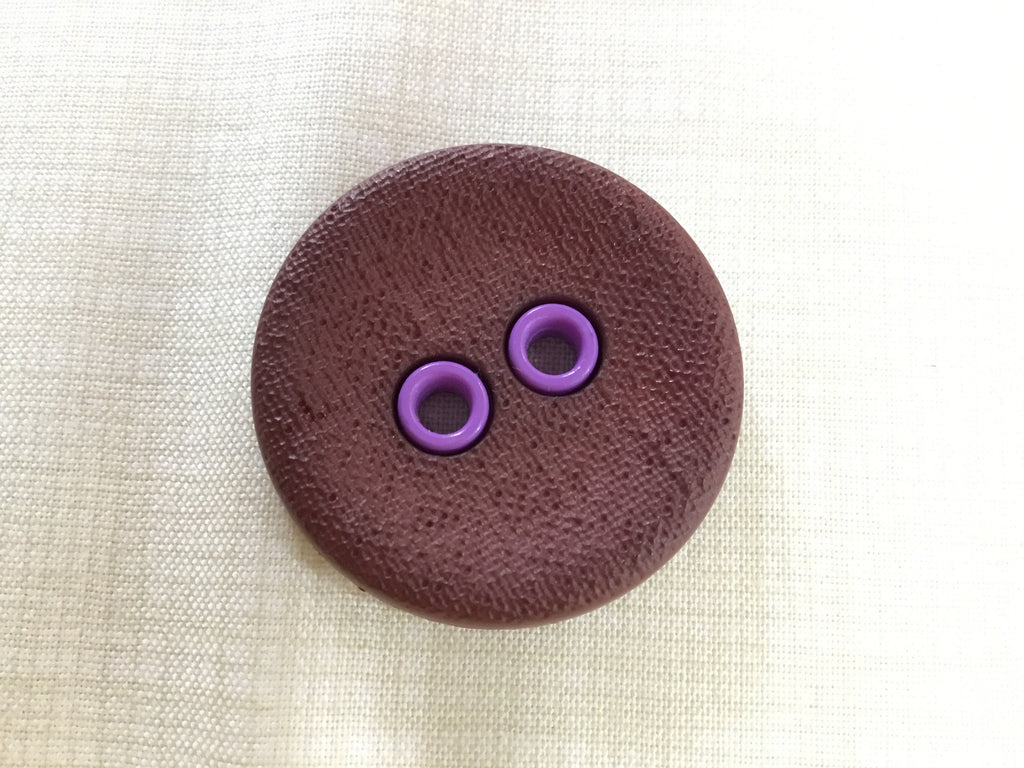 Unbranded Buttons Chocolate and Purple Free Style Button - 34mm. Various Colours