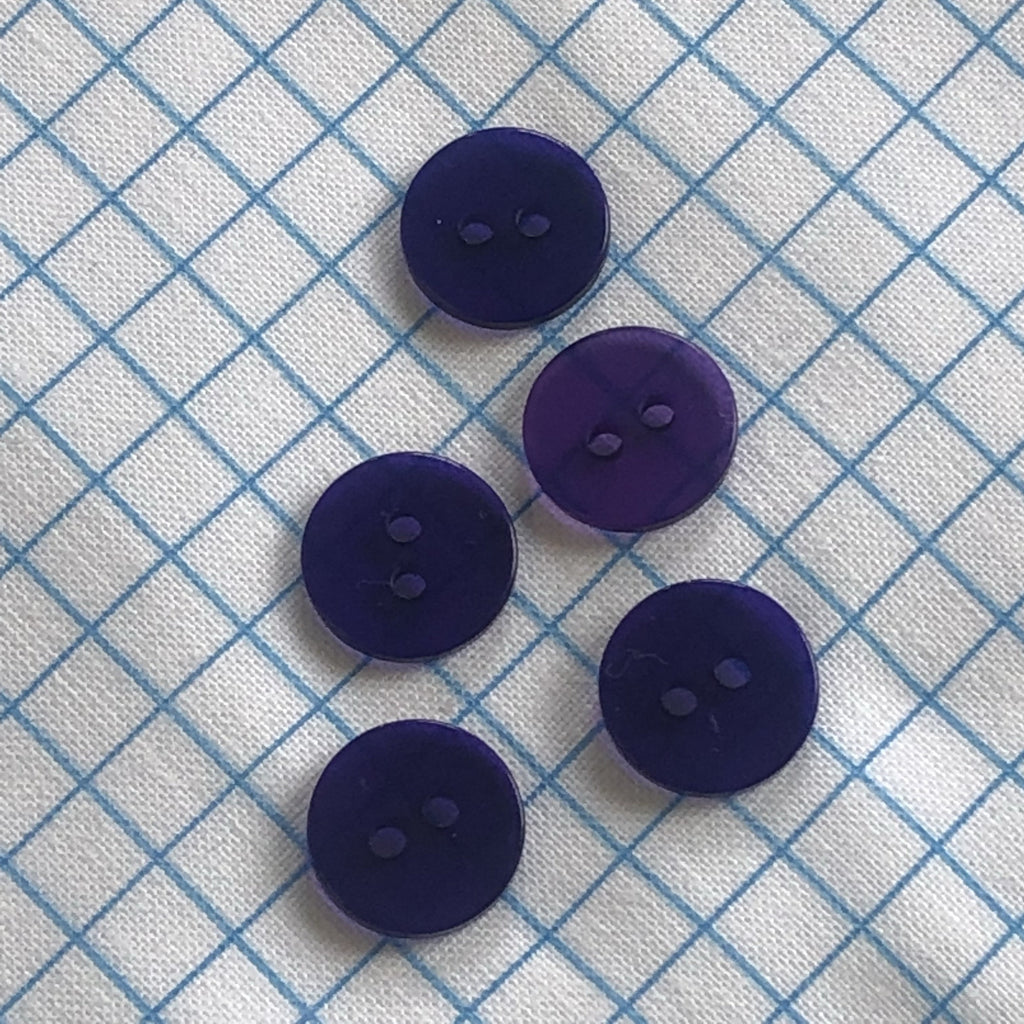 Unbranded Buttons Clear Jelly Buttons - 12mm - Navy