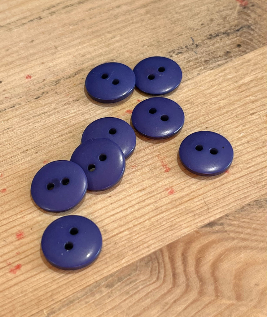 Unbranded Buttons Domed Button Blue  - 14mm