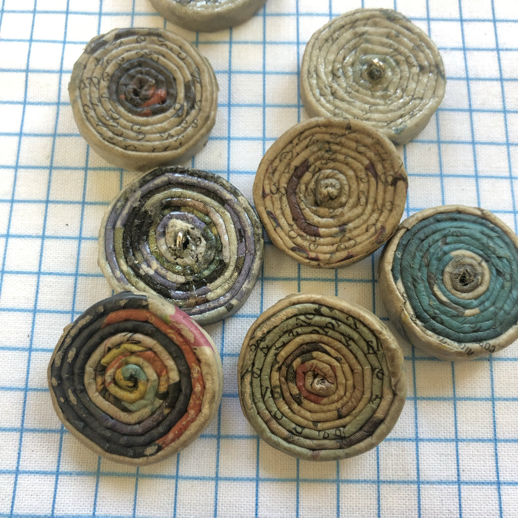 Unbranded Buttons Handmade Paper Shank Button - 25mm
