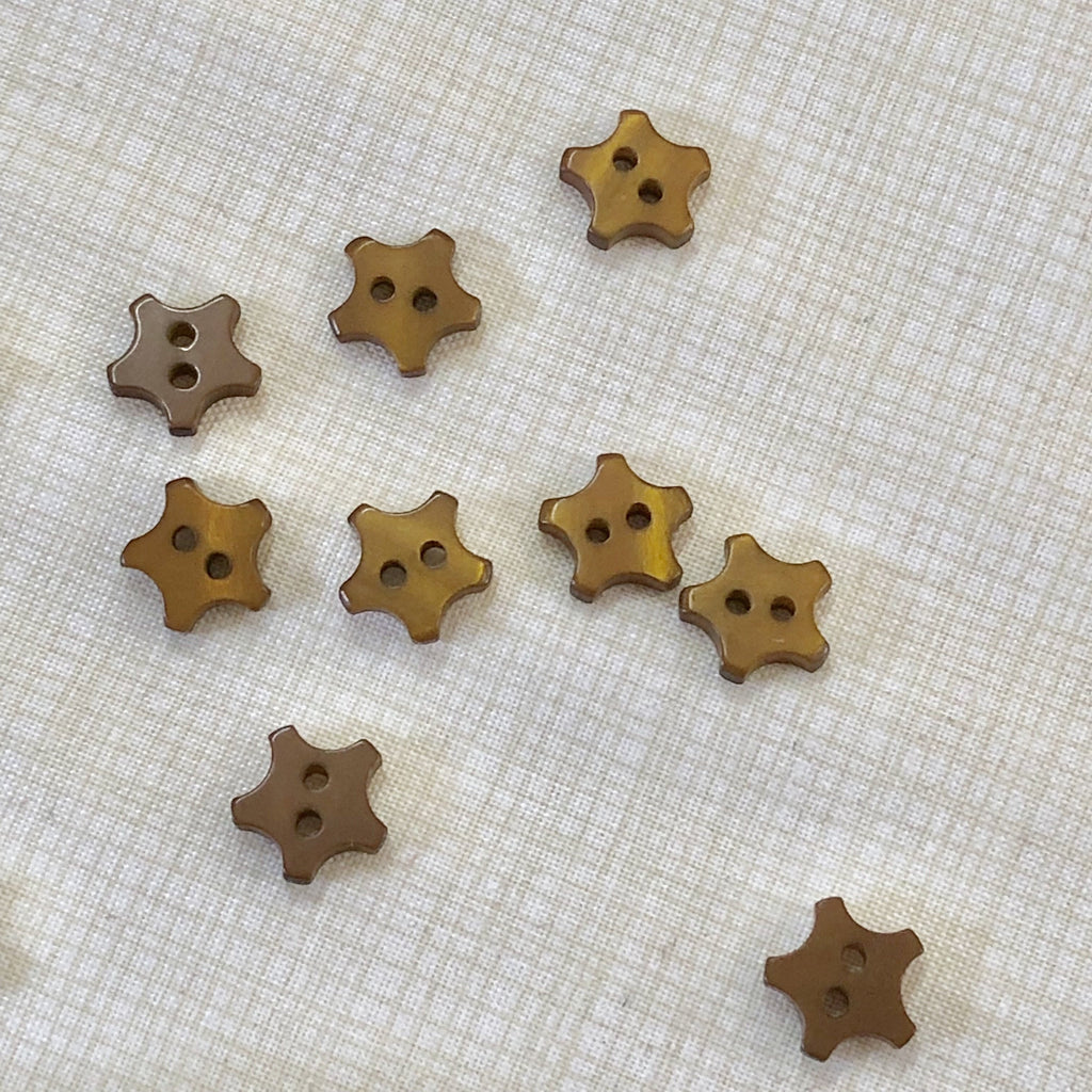 Unbranded Buttons Khaki Star Button - 11mm