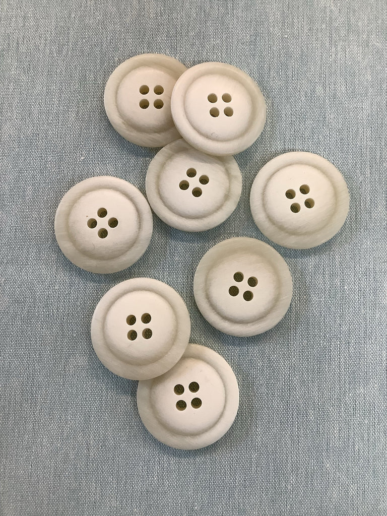 Unbranded Buttons Large Imitation Bone 4 Hole Cream Button - 38mm