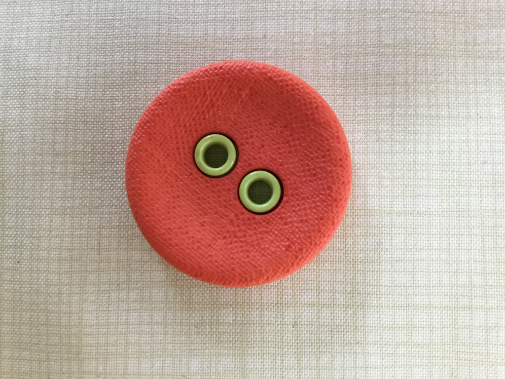 Unbranded Buttons Pale Red and Lime Free Style Button - 34mm. Various Colours