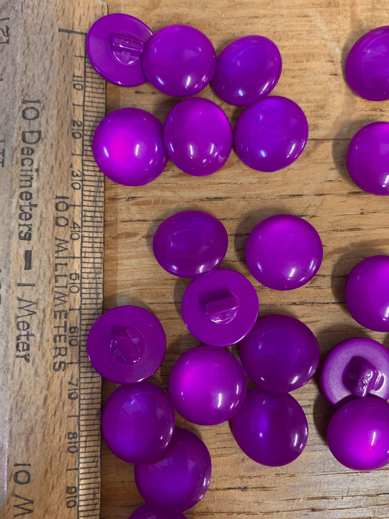 Unbranded Buttons Pearly Brights Shank Button - 15mm - Purple