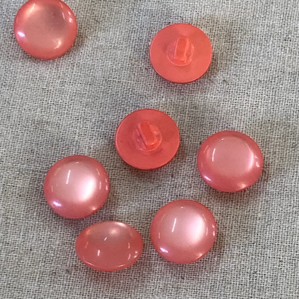 Unbranded Buttons Pearly Shank Button - 15mm - Coral