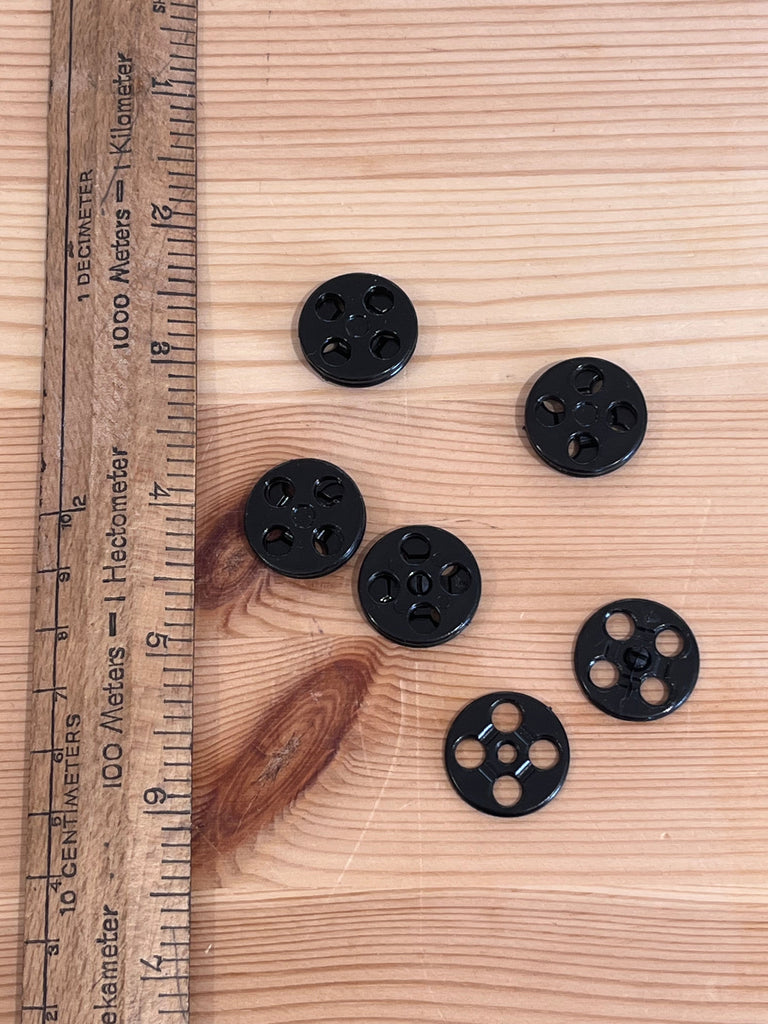 Unbranded Buttons Sew in Poppers - large - 20mm - Black